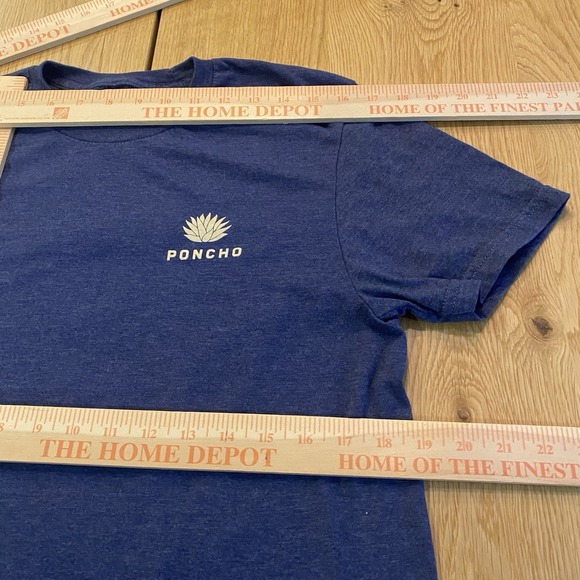 Poncho Outdoors Graphic T-Shirt Mens Small Steel Blue Short Sleeve Hiking* - Picture 3 of 6